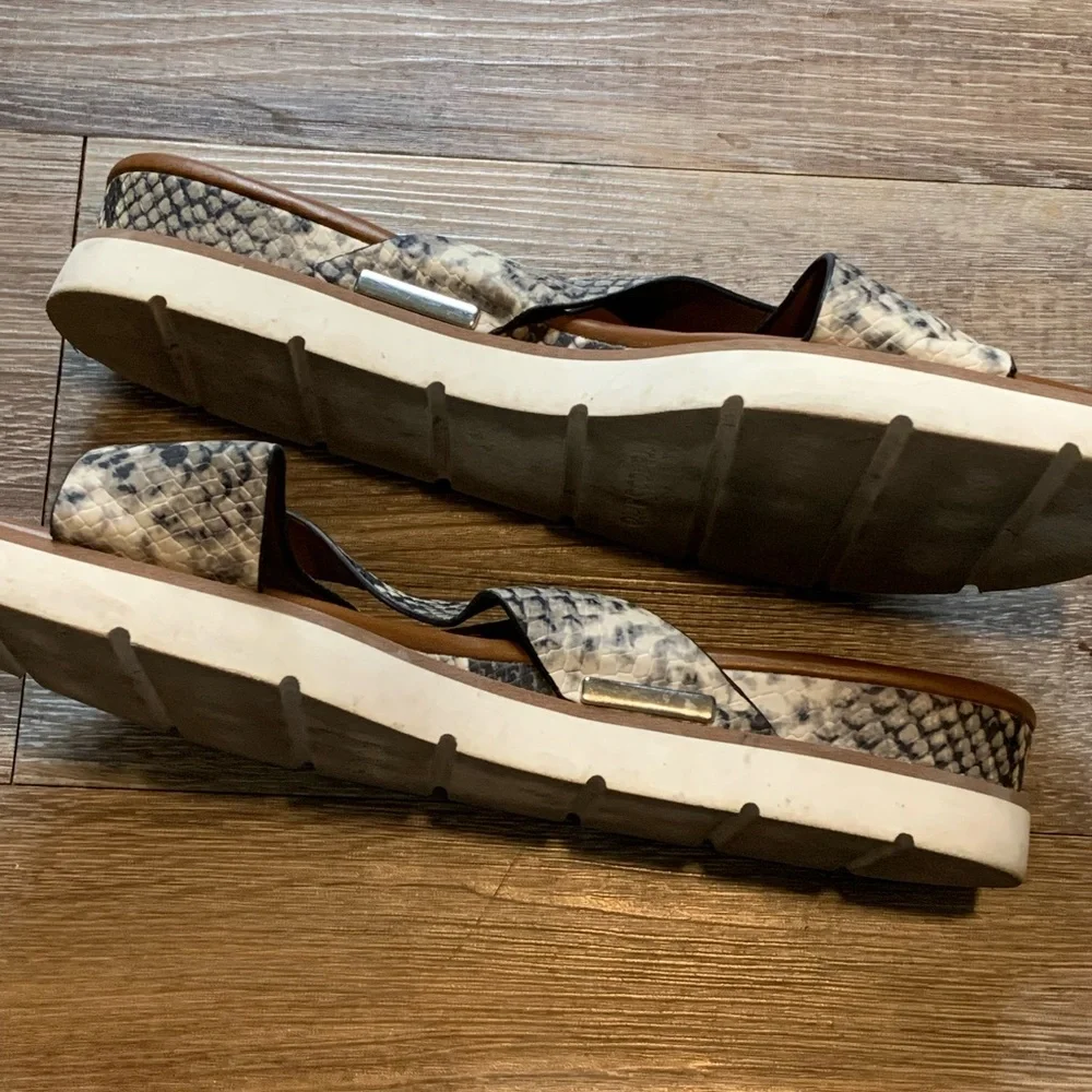 Franco Sarto Darious Snake Print Sandals 10